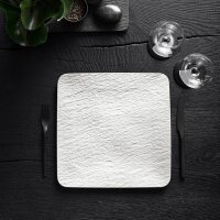 Servierplatte quadratisch/Gourmetteller - Manufacture Rock blanc
