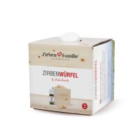 ZirbenWürfel Set inkl. 10ml ZirbenÖl         Größe(LxBxH): 80x80x80mm