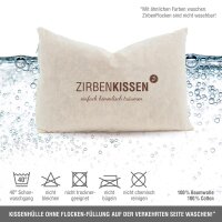 ZirbenKissen 30x20 - einfach himmlisch träumen          Größe(LxBxH): 300x200x50mm