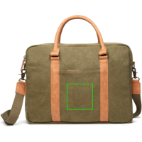 VINGA Bosler Computertasche aus RCS recyceltem Canvas Farbe: grün