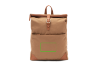 VINGA Sloane-Rucksack RCS aus recyceltem Polyester Farbe: braun