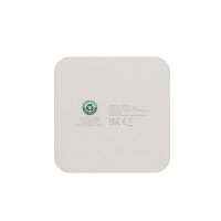 10W Wireless Charger aus RSC recycl. Kunststoff mit Dual-USB Farbe: weiß