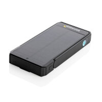 Skywave 10000mAh Solarpowerbank aus RCS recycelt. Kunststoff Farbe: schwarz