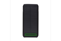 Skywave 10000mAh Solarpowerbank aus RCS recycelt. Kunststoff Farbe: schwarz