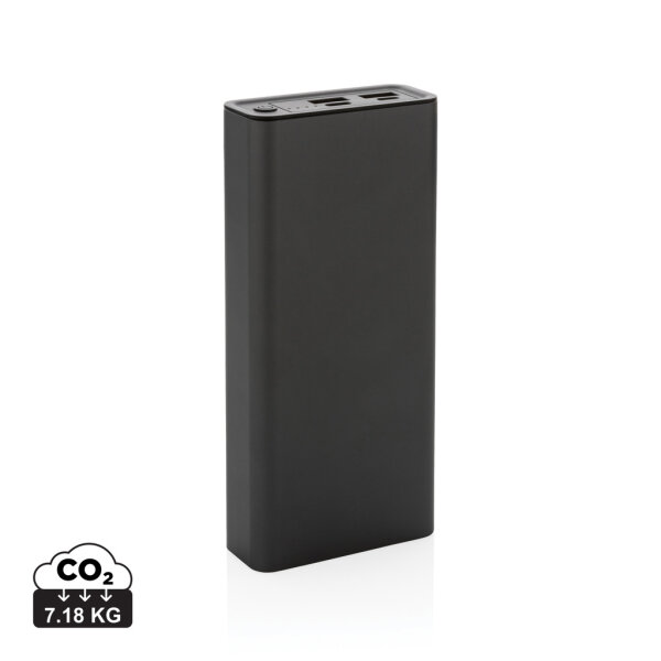 Terra 20.000mAh 20W Powerbank aus RCS recyceltem Aluminium Farbe: grau
