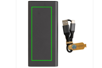 Terra 20.000mAh 20W Powerbank aus RCS recyceltem Aluminium Farbe: grau