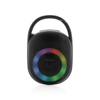 Lightboom 5W Clip-Lautsprecher aus RCS recyceltem Kunststoff Farbe: schwarz