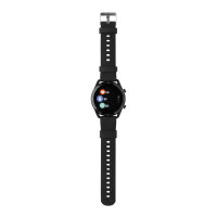 Runde Fit Watch aus RCS recyceltem TPU Farbe: schwarz