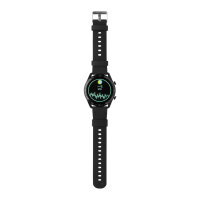 Runde Fit Watch aus RCS recyceltem TPU Farbe: schwarz