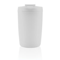 GRS recycelter PP-Becher mit Flip-Deckel Farbe: weiß