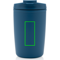 GRS recycelter PP-Becher mit Flip-Deckel Farbe: blau