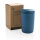 GRS recycelter PP-Becher mit Flip-Deckel Farbe: blau