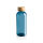 GRS rPET Flasche mit Bambus-Deckel Farbe: blau