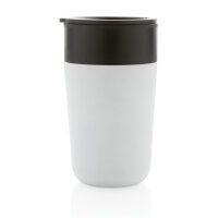 GRS recycelte PP und Stainless Steel Tasse mit Griff Farbe: weiß