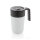 GRS recycelte PP und Stainless Steel Tasse mit Griff Farbe: weiß