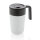 GRS recycelte PP und Stainless Steel Tasse mit Griff Farbe: weiß