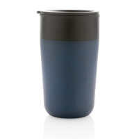 GRS recycelte PP und Stainless Steel Tasse mit Griff Farbe: navy blau