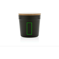 GRS rPP-Becher mit Bambusdeckel Farbe: schwarz