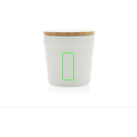 GRS rPP-Becher mit Bambusdeckel Farbe: weiß