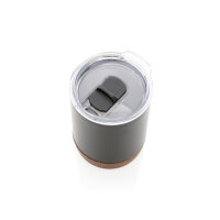 Kleine Vakuum-Kaffeetasse aus RCS rSteel & Kork Farbe: schwarz