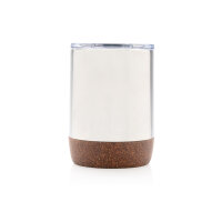 Kleine Vakuum-Kaffeetasse aus RCS rSteel & Kork Farbe: silber