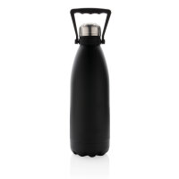 Große Vakuumflasche aus RCS recyceltem Stainless-Steel 1,5L Farbe: schwarz