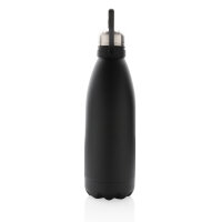 Große Vakuumflasche aus RCS recyceltem Stainless-Steel 1,5L Farbe: schwarz