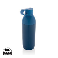 Flow Vakuumflasche aus RCS recyceltem Stainless-Steel Farbe: blau