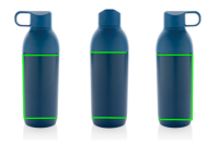 Flow Vakuumflasche aus RCS recyceltem Stainless-Steel Farbe: blau