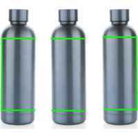 Impact Vakuumflasche aus RCS recyceltem Stainless-Steel Farbe: hellblau