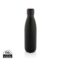 Eureka einwandige Wasserflasche aus RCS rec. Stainless-Steel Farbe: schwarz