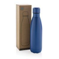 Eureka einwandige Wasserflasche aus RCS rec. Stainless-Steel Farbe: blau