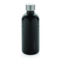 Soda Trinkflasche aus RCS-zertifiziertem Stainless-Steel Farbe: schwarz