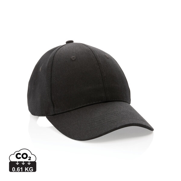 Impact 6 Panel Kappe aus 280gr rCotton mit AWARE™ Tracer Farbe: schwarz