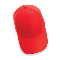 Impact 6 Panel Kappe aus 280gr rCotton mit AWARE™ Tracer Farbe: rot