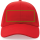 Impact 6 Panel Kappe aus 280gr rCotton mit AWARE™ Tracer Farbe: rot