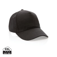 Impact 5 Panel Kappe aus 280gr rCotton mit AWARE™ Tracer Farbe: schwarz