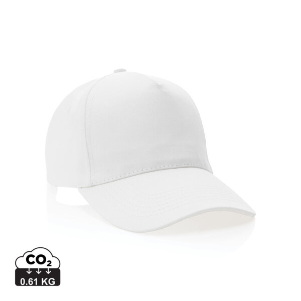 Impact 5 Panel Kappe aus 280gr rCotton mit AWARE™ Tracer Farbe: weiß