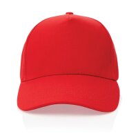 Impact 5 Panel Kappe aus 280gr rCotton mit AWARE™ Tracer Farbe: rot