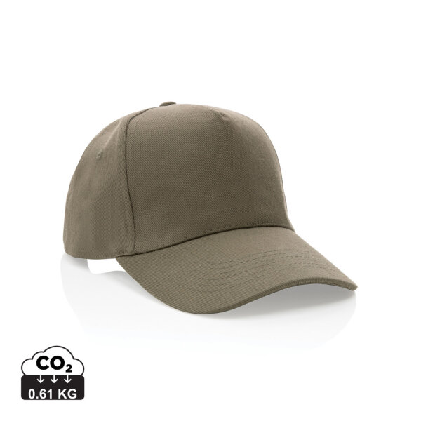 Impact 5 Panel Kappe aus 280gr rCotton mit AWARE™ Tracer Farbe: grün