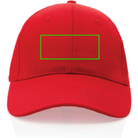 Impact 6 Panel Kappe aus 190gr rCotton mit AWARE™ Tracer Farbe: rot