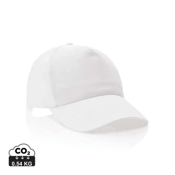 Impact 5 Panel Kappe aus 190gr rCotton mit AWARE™ Tracer Farbe: weiß