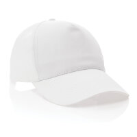 Impact 5 Panel Kappe aus 190gr rCotton mit AWARE™ Tracer Farbe: weiß