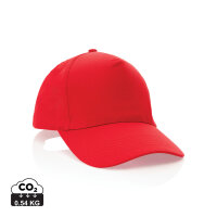 Impact 5 Panel Kappe aus 190gr rCotton mit AWARE™ Tracer Farbe: rot