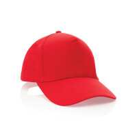 Impact 5 Panel Kappe aus 190gr rCotton mit AWARE™ Tracer Farbe: rot