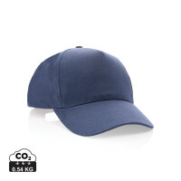 Impact 5 Panel Kappe aus 190gr rCotton mit AWARE™ Tracer Farbe: navy blau