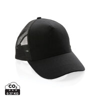 Impact AWARE™ 190gr Brushed rCotton 5 Panel Trucker-Cap Farbe: schwarz