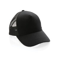 Impact AWARE™ 190gr Brushed rCotton 5 Panel Trucker-Cap Farbe: schwarz