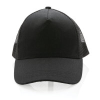 Impact AWARE™ 190gr Brushed rCotton 5 Panel Trucker-Cap Farbe: schwarz