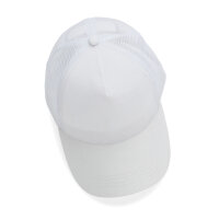 Impact AWARE™ 190gr Brushed rCotton 5 Panel Trucker-Cap Farbe: weiß